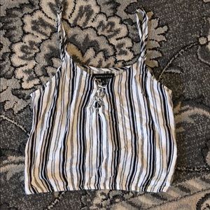Striped crop tank